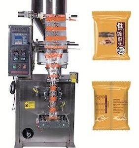 Small measuring cup filling center side seal pack machine
